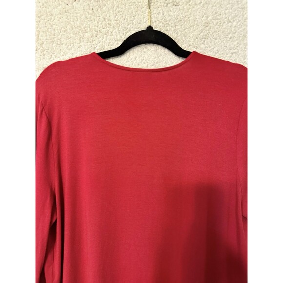 J. Jill‎ Wearever Collection Open Front Shawl Cardigan Sweater Large Red - Picture 10 of 11